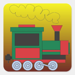 Train Square Sticker