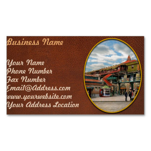 Train Station - Atlantic Ave Control House 1910 Magnetic Business Card