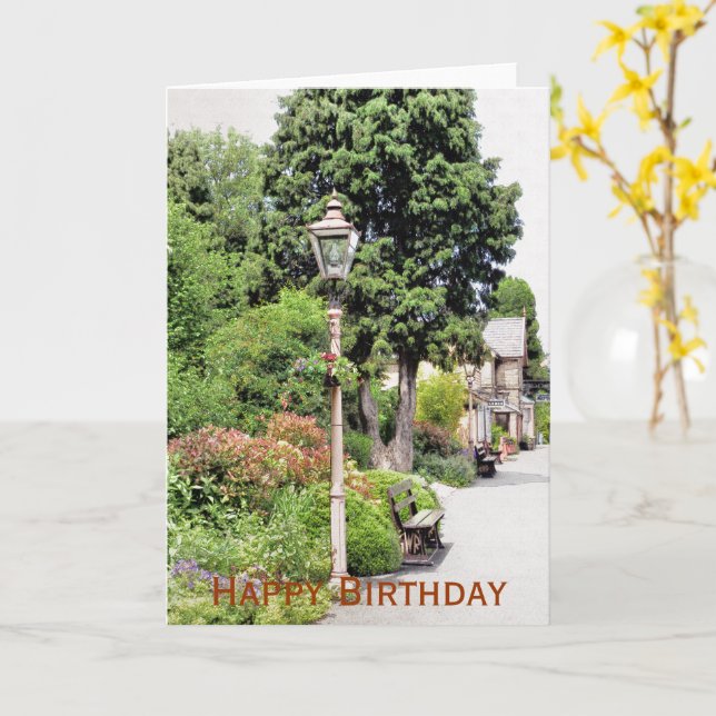 TRAIN STATION CARD (Yellow Flower)