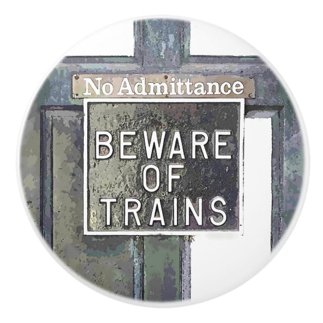 TRAIN STATION CERAMIC KNOB (Front)