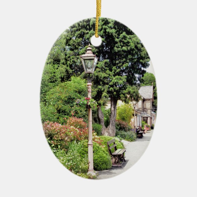 TRAIN STATION CERAMIC ORNAMENT (Front)