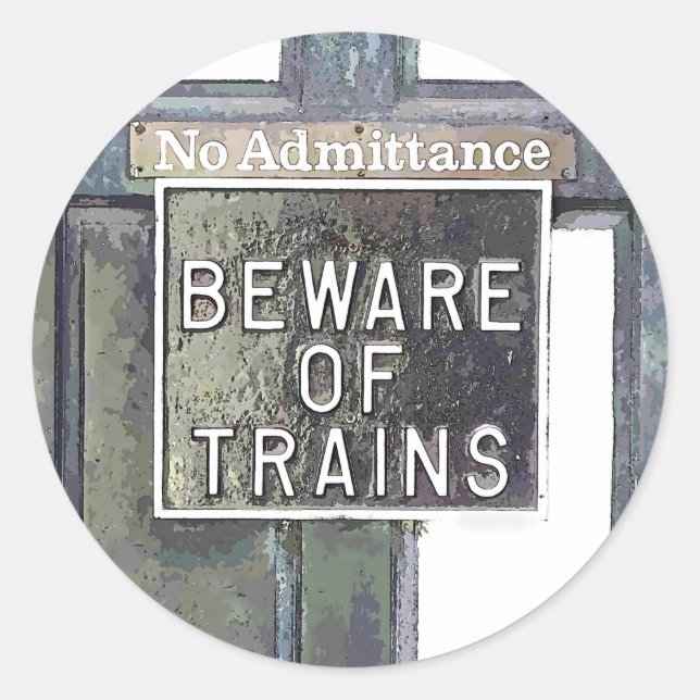 TRAIN STATION CLASSIC ROUND STICKER (Front)