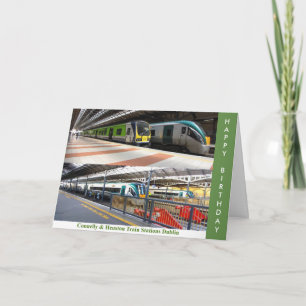 Train Station image for Birthday greeting card