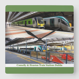 Train Station image for Large wall clock
