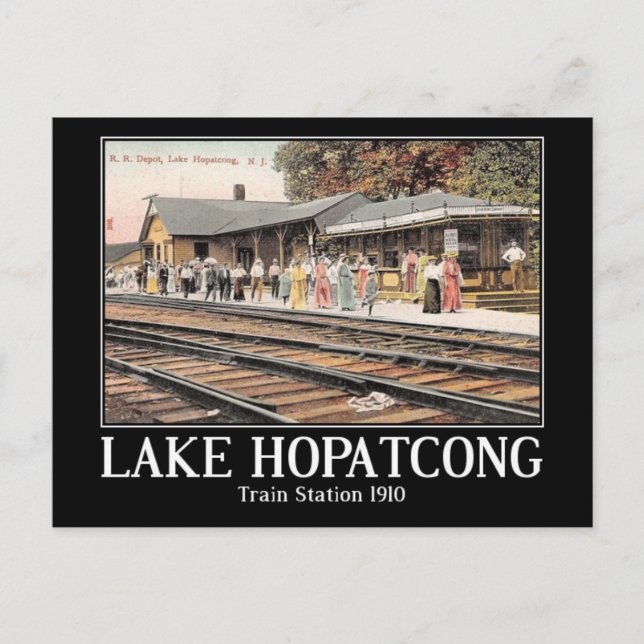 Train Station, Lake Hopatcong, NJ, Vintage Postcard (Front)