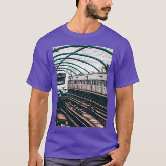 Train Station Metro Railroad Railway Tracks T-Shirt