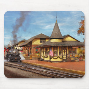 Train Station - New Hope Steam Railway Mouse Pad