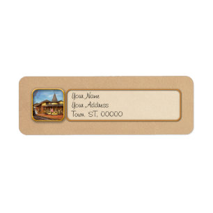 Train Station - New Hope Steam Railway Return Address Label