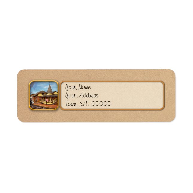 Train Station - New Hope Steam Railway Return Address Label (Front)