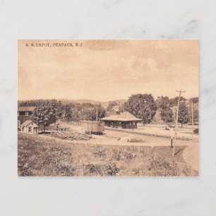 Train Station, Peapack, New Jersey Vintage Postcard