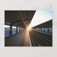 Train Station Postcard