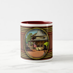 Train Station - There will always be hope Two-Tone Coffee Mug