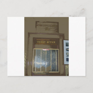 Train Station Ticket Window Postcard