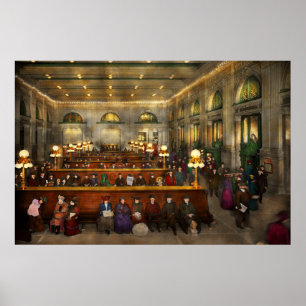 Train Station - Waiting in Grand Central 1904 Poster