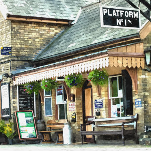 TRAIN STATIONS TEA TOWEL