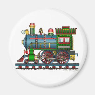 Train Steam Engine Choo Choo Magnets