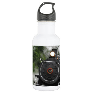train steam rail railway station engine rails art 532 ml water bottle