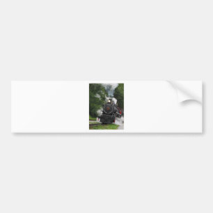 train steam rail railway station engine rails art bumper sticker