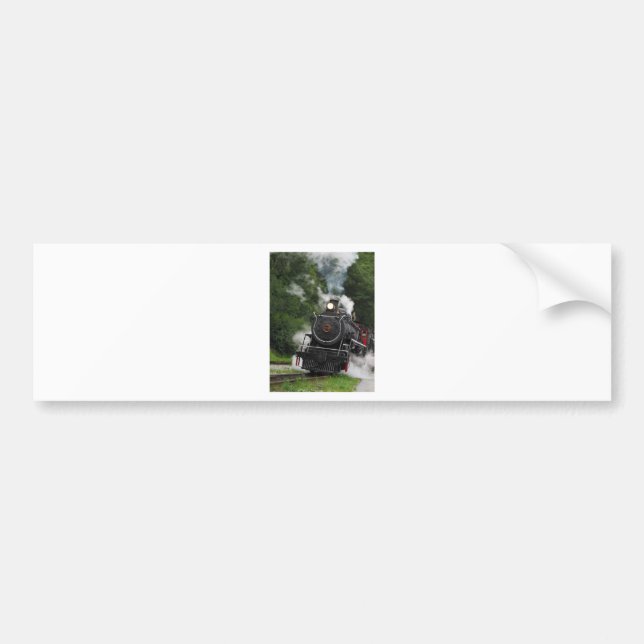 train steam rail railway station engine rails art bumper sticker (Front)