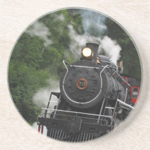 train steam rail railway station engine rails art coaster
