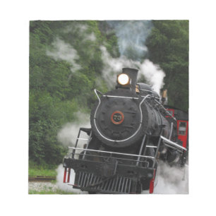 train steam rail railway station engine rails art notepad