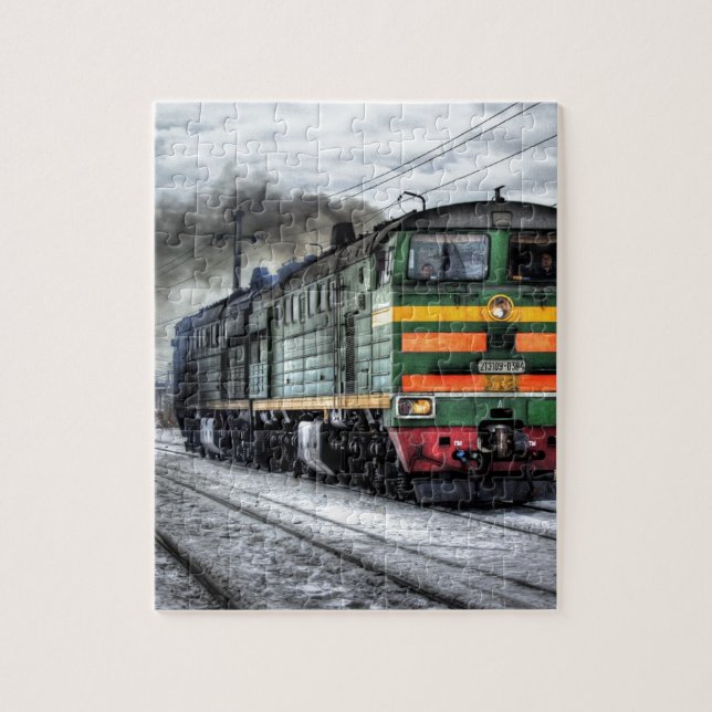 Train Steam Railroad Steampunk Engine Destiny Jigsaw Puzzle (Vertical)
