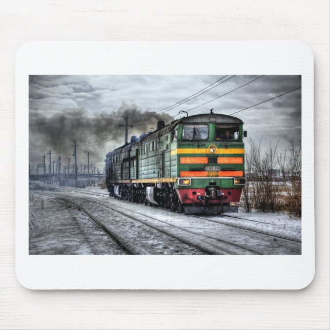 Train Steam Railroad Steampunk Engine Destiny Mouse Pad (Front)