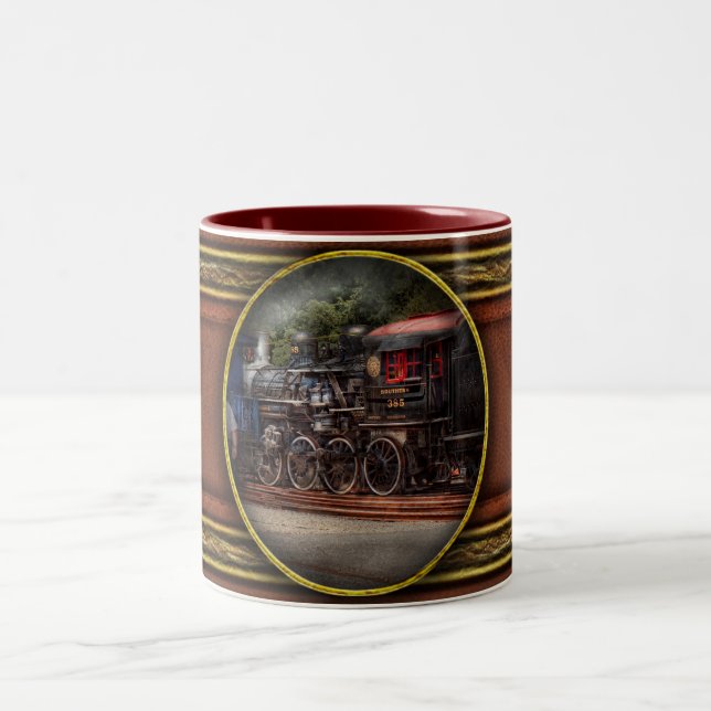 Train - Steam - The conductors job Two-Tone Coffee Mug (Center)