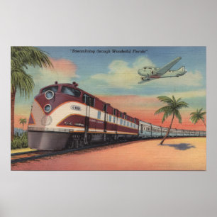 Train- Streamlining through Florida Poster