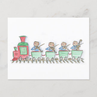 Train String Quartet Postcard