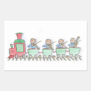 Train String Quartet Rectangular Sticker