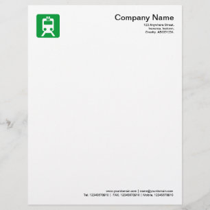 Train Symbol - Grass Green Customised Letterhead