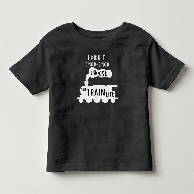 Train Tee for Toddlers - Dark Shirt Design (Front)