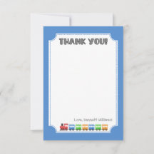 Train Thank You Card