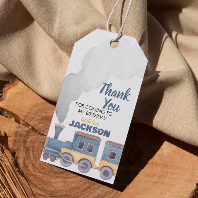 Train Thank You Tag Birthday Baby Shower (Creator Uploaded)