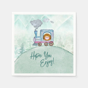 Train Theme Birthday Party Napkin