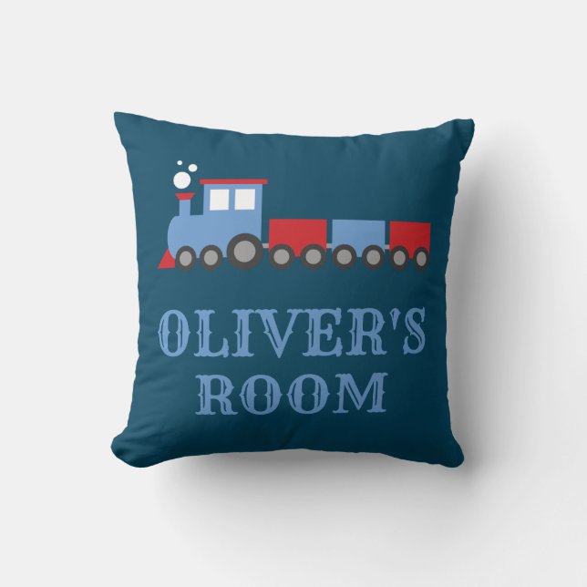 Train themed room pillow. cushion (Front)