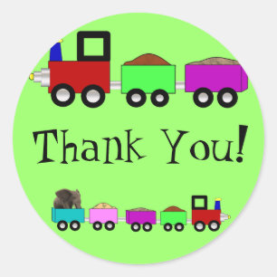 Train themed stickers Thank You!