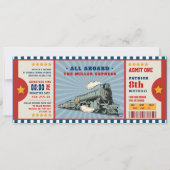 Train Ticket Birthday Boarding Pass Invitation (Front)