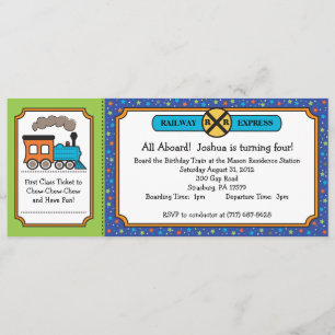 Train Ticket Invite - Dino Thomas Colours