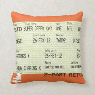 Train ticket MoJo Pillow