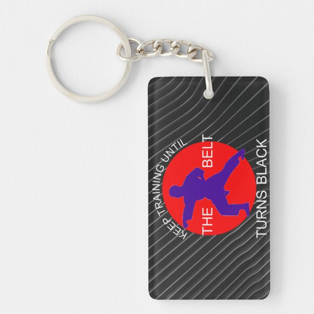 Train till the belt turns black key ring (Front)