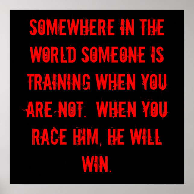 Train to win! poster (Front)