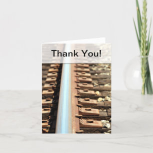 Train Track Thank You Card