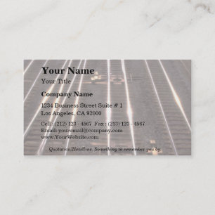Train tracks business card