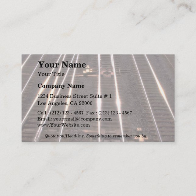 Train tracks business card (Front)