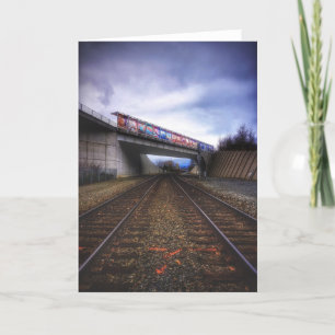 Train Tracks in Seattle Card