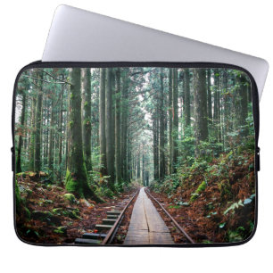 Train Tracks in the Forest Laptop Sleeve