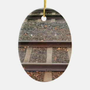 Train Tracks, Railway Ceramic Ornament