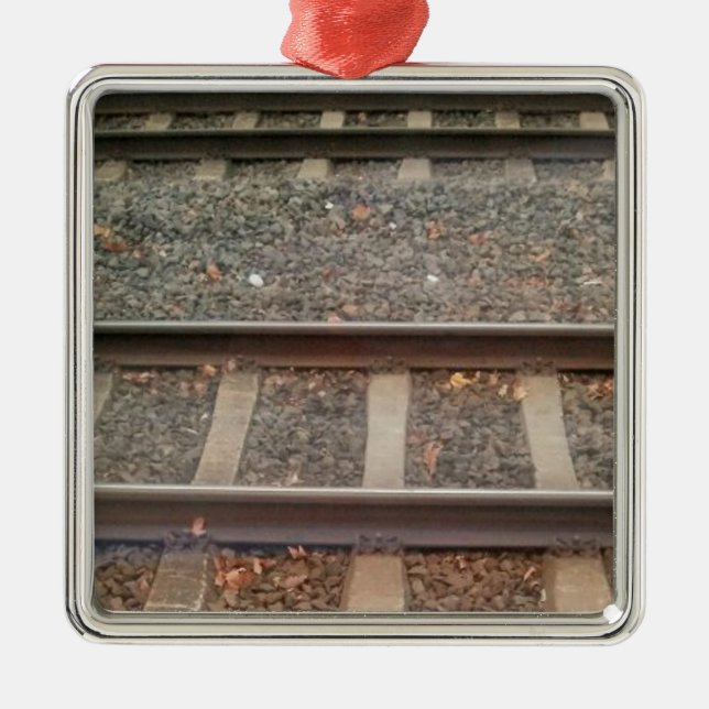 Train Tracks, Railway Metal Tree Decoration (Front)